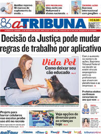 Capa do jornal A Tribuna 12/10/2024