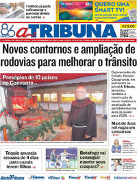 Capa do jornal A Tribuna 12/12/2024