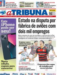 Capa do jornal A Tribuna 13/04/2024