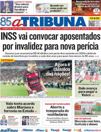 Capa do jornal A Tribuna 13/09/2024