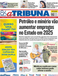 Capa do jornal A Tribuna 13/12/2024