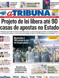 Capa do jornal A Tribuna 14/04/2024