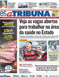 Capa do jornal A Tribuna 14/06/2024
