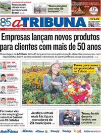 Capa do jornal A Tribuna 14/07/2024