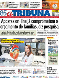 Capa do jornal A Tribuna 14/08/2024