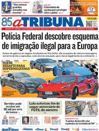 Capa do jornal A Tribuna 14/09/2024