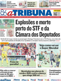 Capa do jornal A Tribuna 14/11/2024