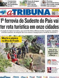 Capa do jornal A Tribuna 15/01/2024