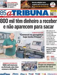 Capa do jornal A Tribuna 15/06/2024