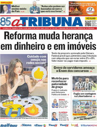 Capa do jornal A Tribuna 15/08/2024