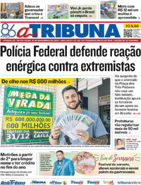 Capa do jornal A Tribuna 15/11/2024