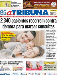 Capa do jornal A Tribuna 16/07/2024