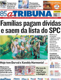 Capa do jornal A Tribuna 17/08/2024