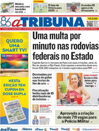 Capa do jornal A Tribuna 17/12/2024