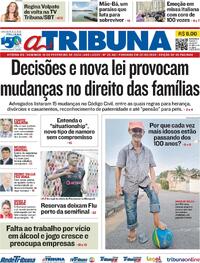 Capa do jornal A Tribuna 18/02/2024