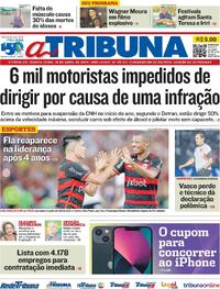 Capa do jornal A Tribuna 18/04/2024