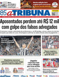 Capa do jornal A Tribuna 18/07/2024