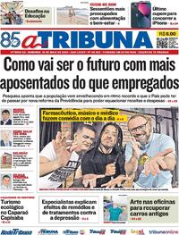 Capa do jornal A Tribuna 19/05/2024