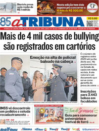 Capa do jornal A Tribuna 19/07/2024