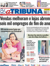 Capa do jornal A Tribuna 19/10/2024
