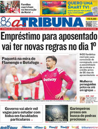 Capa do jornal A Tribuna 19/12/2024