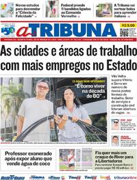 Capa do jornal A Tribuna 20/03/2024