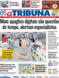 Capa do jornal A Tribuna 20/07/2024