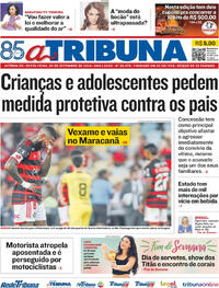 Capa do jornal A Tribuna 20/09/2024