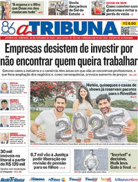 Capa do jornal A Tribuna 20/10/2024
