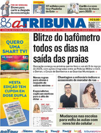 Capa do jornal A Tribuna 20/12/2024