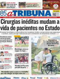 Capa do jornal A Tribuna 21/07/2024