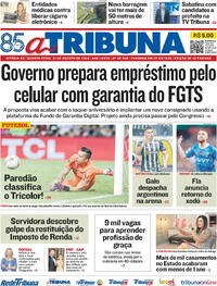 Capa do jornal A Tribuna 21/08/2024