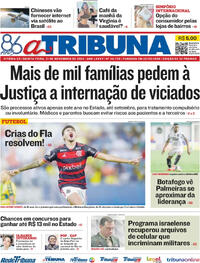 Capa do jornal A Tribuna 21/11/2024