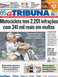 Capa do jornal A Tribuna 22/08/2024