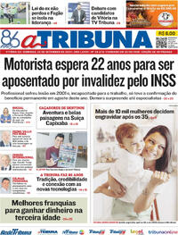Capa do jornal A Tribuna 22/09/2024