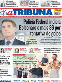 Capa do jornal A Tribuna 22/11/2024