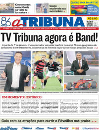 Capa do jornal A Tribuna 22/12/2024