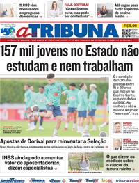 Capa do jornal A Tribuna 23/03/2024
