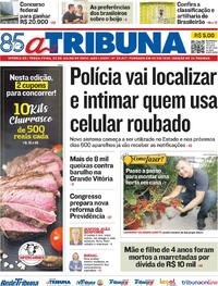 Capa do jornal A Tribuna 23/07/2024