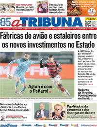 Capa do jornal A Tribuna 23/08/2024