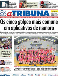 Capa do jornal A Tribuna 23/12/2024
