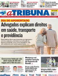 Capa do jornal A Tribuna 24/01/2024