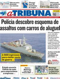 Capa do jornal A Tribuna 25/01/2024