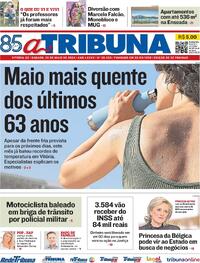 Capa do jornal A Tribuna 25/05/2024