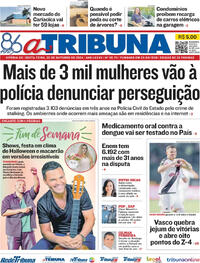 Capa do jornal A Tribuna 25/10/2024