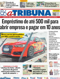 Capa do jornal A Tribuna 26/10/2024