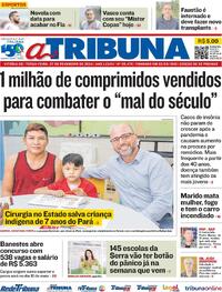 Capa do jornal A Tribuna 27/02/2024