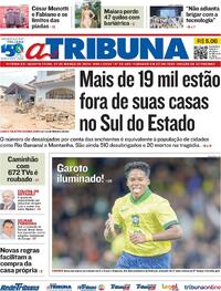 Capa do jornal A Tribuna 27/03/2024