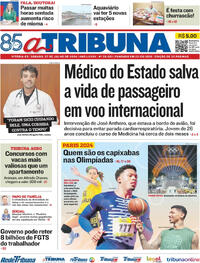Capa do jornal A Tribuna 27/07/2024