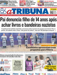 Capa do jornal A Tribuna 27/09/2024